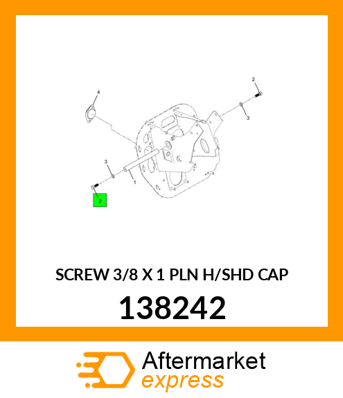 SCREW 3/8 X 1 PLN H/SHD CAP 138242