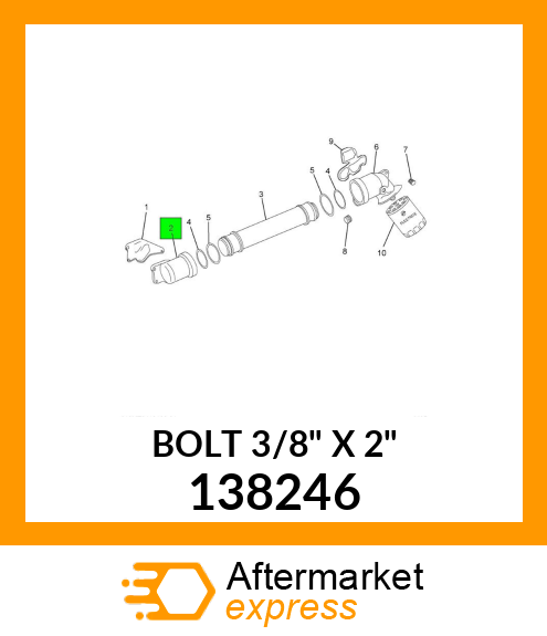 BOLT 3/8" X 2" 138246