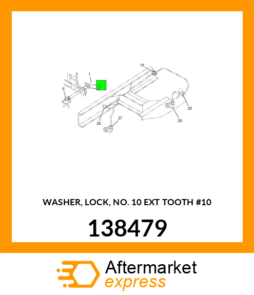 WASHER, LOCK, NO. 10 EXT TOOTH #10 138479