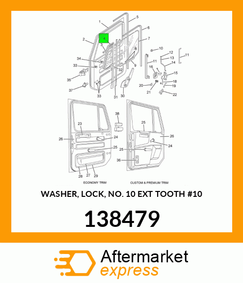 WASHER, LOCK, NO. 10 EXT TOOTH #10 138479