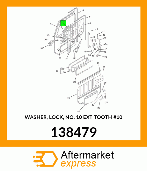 WASHER, LOCK, NO. 10 EXT TOOTH #10 138479