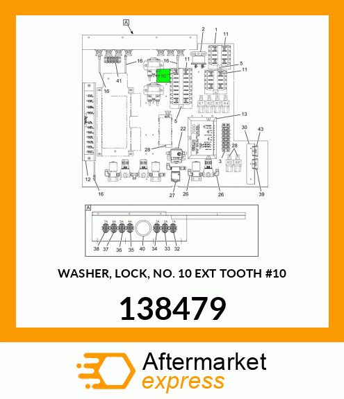 WASHER, LOCK, NO. 10 EXT TOOTH #10 138479