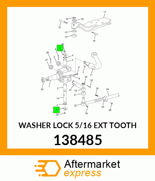 WASHER LOCK 5/16 EXT TOOTH 138485