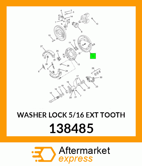 WASHER LOCK 5/16 EXT TOOTH 138485