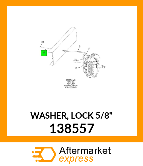 WASHER, LOCK 5/8" 138557