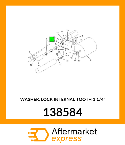 Spare part 138584 + WASHER, LOCK INTERNAL TOOTH 1 1/4