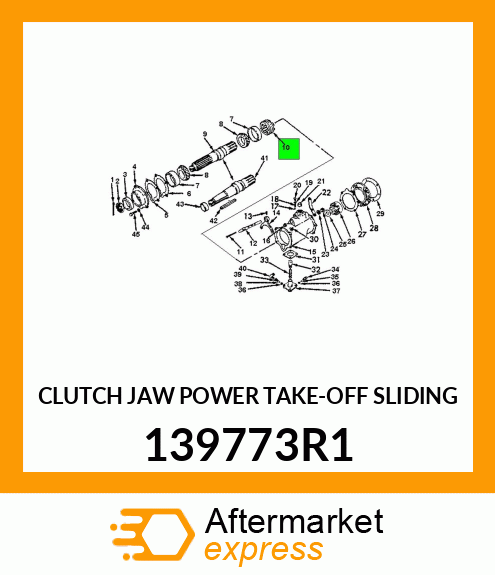 CLUTCH JAW POWER TAKE-OFF SLIDING 139773R1