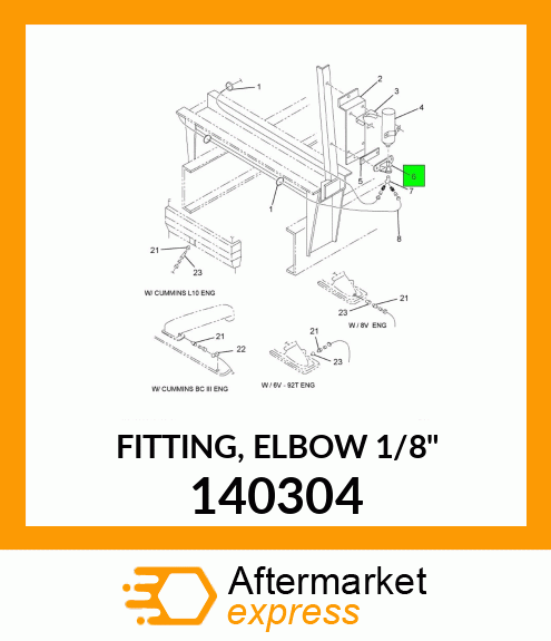 FITTING, ELBOW 1/8" 140304