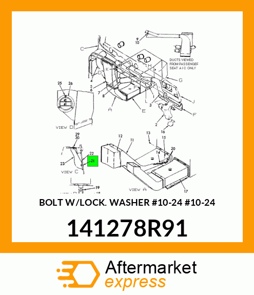 BOLT W/LOCK WASHER #10-24 #10-24 141278R91