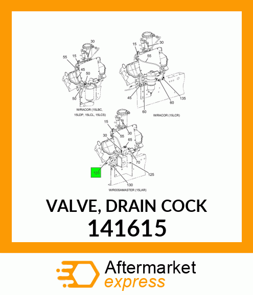 VALVE, DRAIN COCK 141615