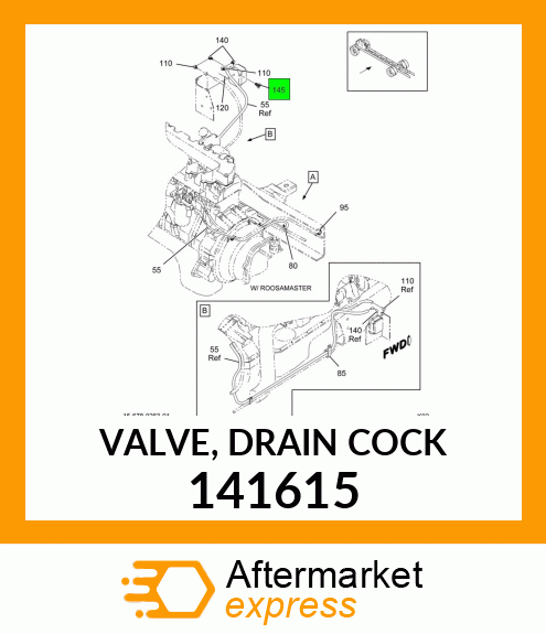 VALVE, DRAIN COCK 141615