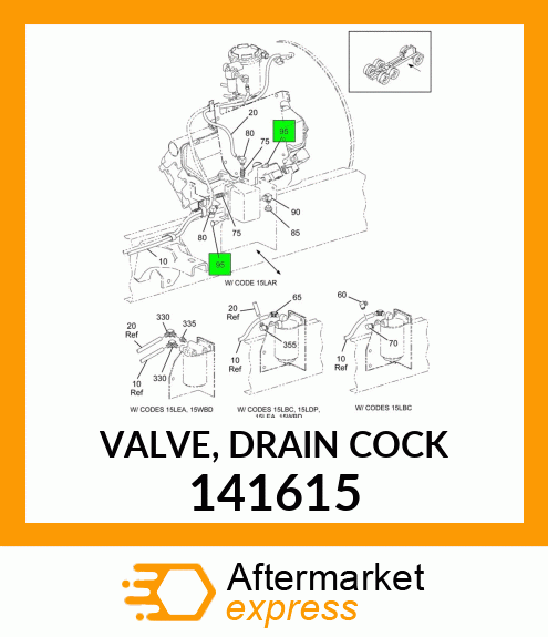 VALVE, DRAIN COCK 141615