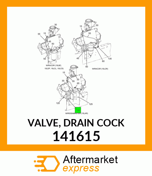 VALVE, DRAIN COCK 141615