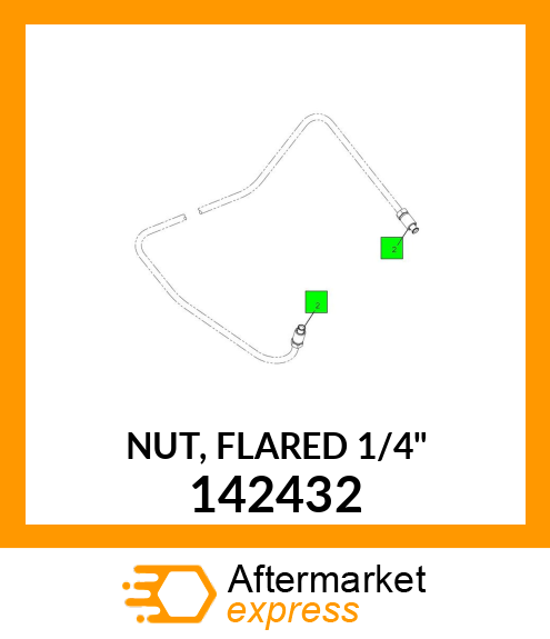 NUT, FLARED 1/4" 142432