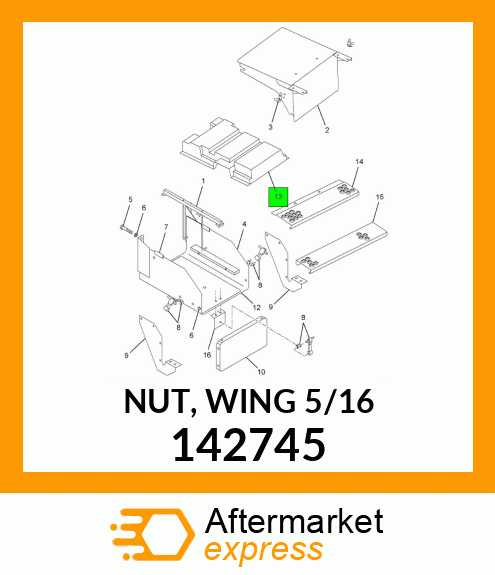 Spare part 142745 + NUT, WING 5/16