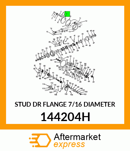 Spare part 144204H + STUD DR FLANGE 7/16 DIAMETER