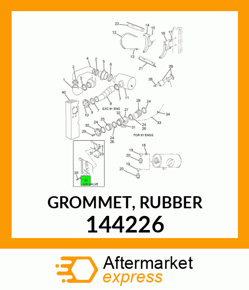 Spare part 144226 + GROMMET, RUBBER