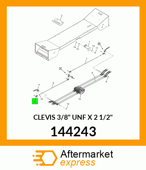 CLEVIS 3/8" UNF X 2 1/2" 144243