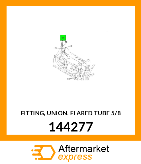 FITTING, UNION FLARED TUBE 5/8" 144277