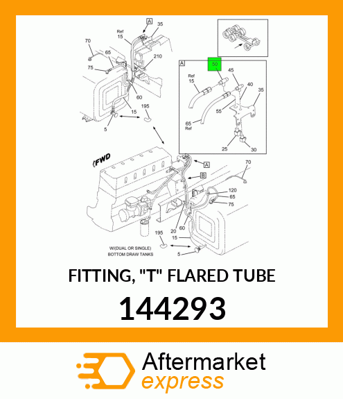 FITTING, "T" FLARED TUBE 144293