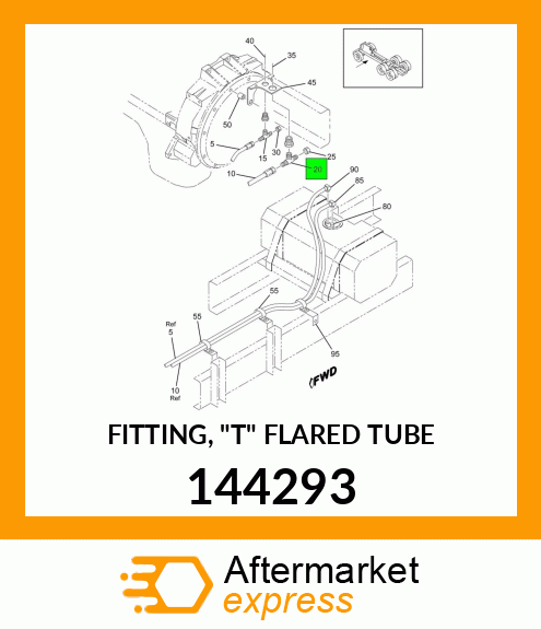 FITTING, "T" FLARED TUBE 144293