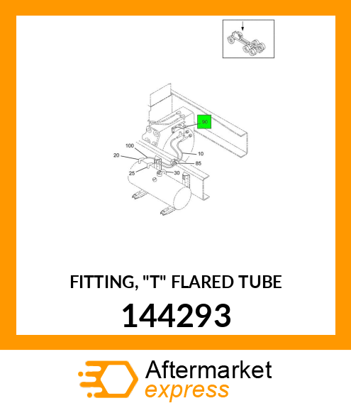 FITTING, "T" FLARED TUBE 144293