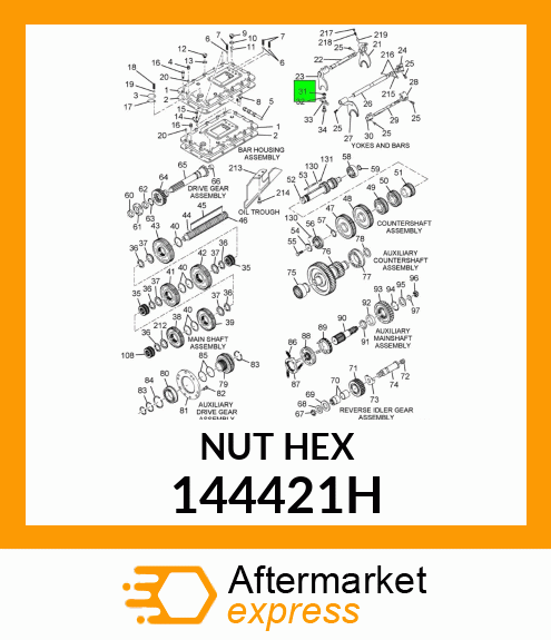 NUT HEX 144421H