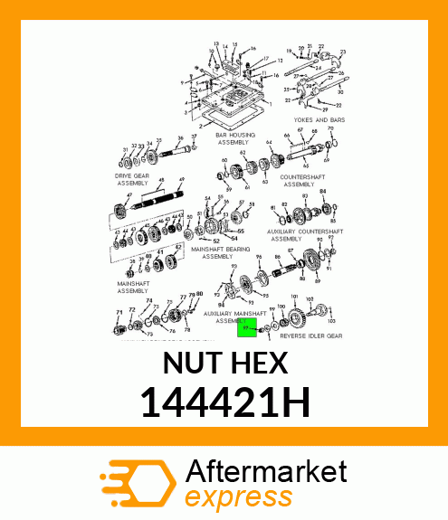 NUT HEX 144421H