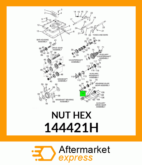 NUT HEX 144421H