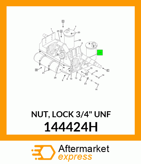 NUT, LOCK 3/4" UNF 144424H