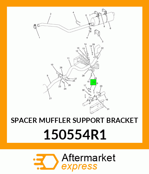 SPACER MUFFLER SUPPORT BRACKET 150554R1
