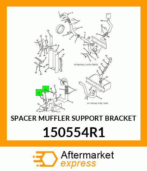 SPACER MUFFLER SUPPORT BRACKET 150554R1