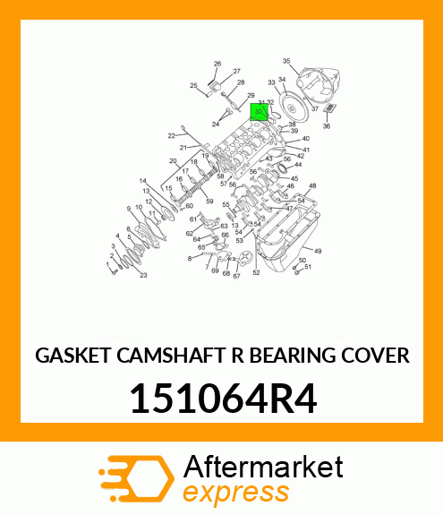 GASKET CAMSHAFT R BEARING COVER 151064R4