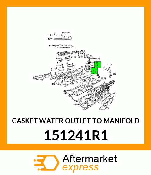 GASKET WATER OUTLET TO MANIFOLD 151241R1