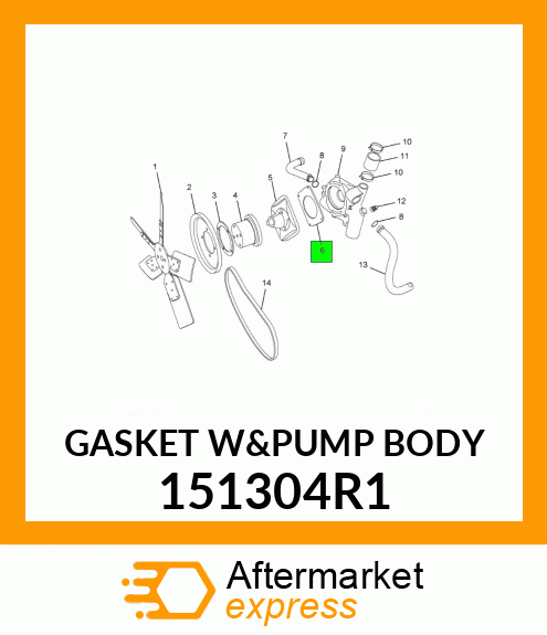 GASKET W&PUMP BODY 151304R1