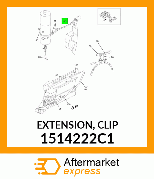 EXTENSION, CLIP 1514222C1