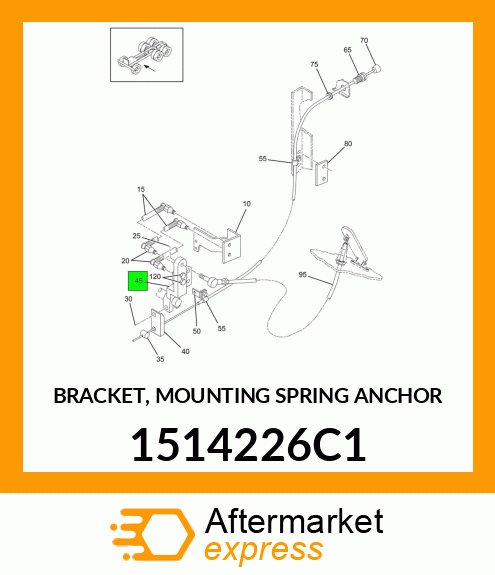 BRACKET, MOUNTING SPRING ANCHOR 1514226C1