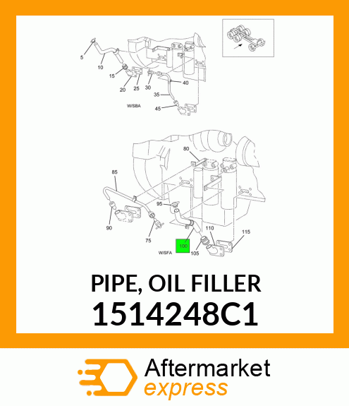 PIPE, OIL FILLER 1514248C1