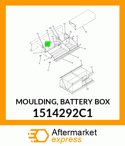 MOULDING, BATTERY BOX 1514292C1