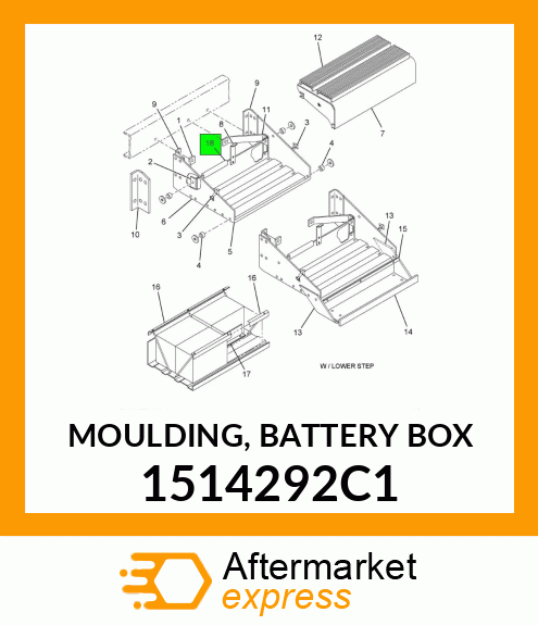 MOULDING, BATTERY BOX 1514292C1