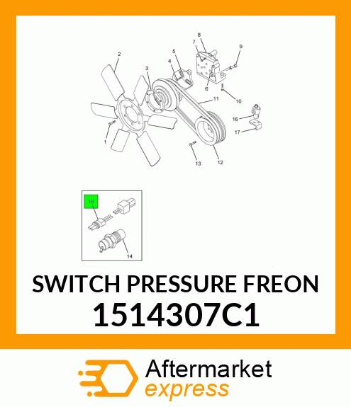 SWITCH PRESSURE FREON 1514307C1