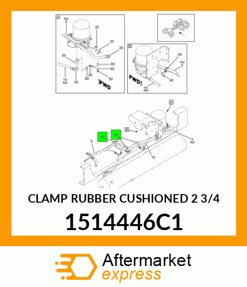 CLAMP RUBBER CUSHIONED 2 3/4" 1514446C1