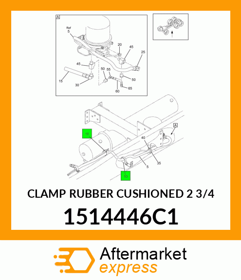 CLAMP RUBBER CUSHIONED 2 3/4" 1514446C1