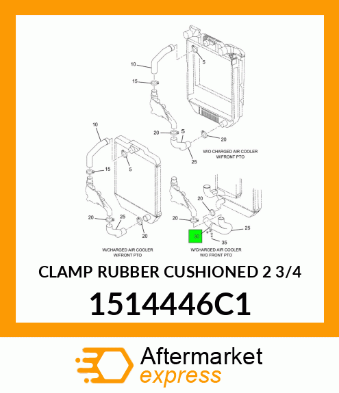 CLAMP RUBBER CUSHIONED 2 3/4" 1514446C1
