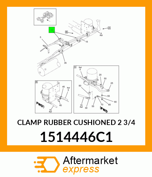 CLAMP RUBBER CUSHIONED 2 3/4" 1514446C1