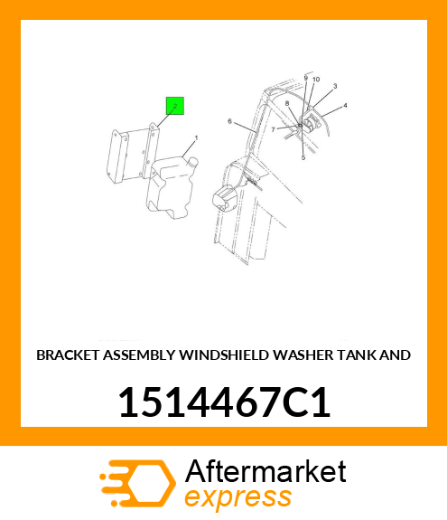 BRACKET ASSEMBLY WINDSHIELD WASHER TANK AND 1514467C1