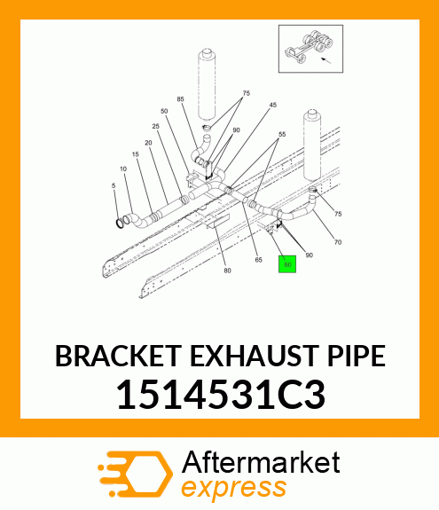 BRACKET EXHAUST PIPE 1514531C3