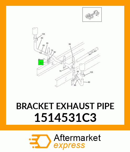BRACKET EXHAUST PIPE 1514531C3