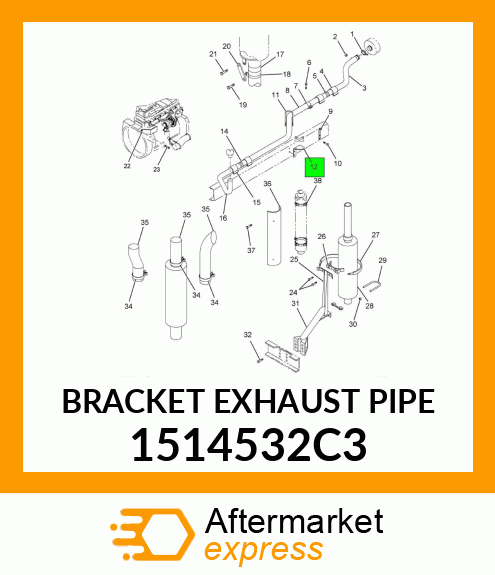 BRACKET EXHAUST PIPE 1514532C3