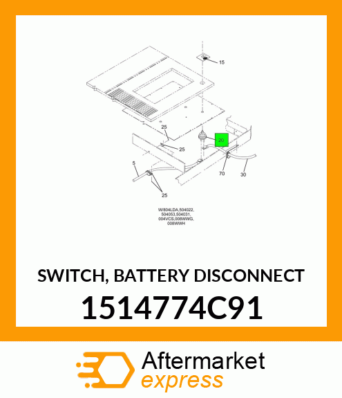 SWITCH, BATTERY DISCONNECT 1514774C91